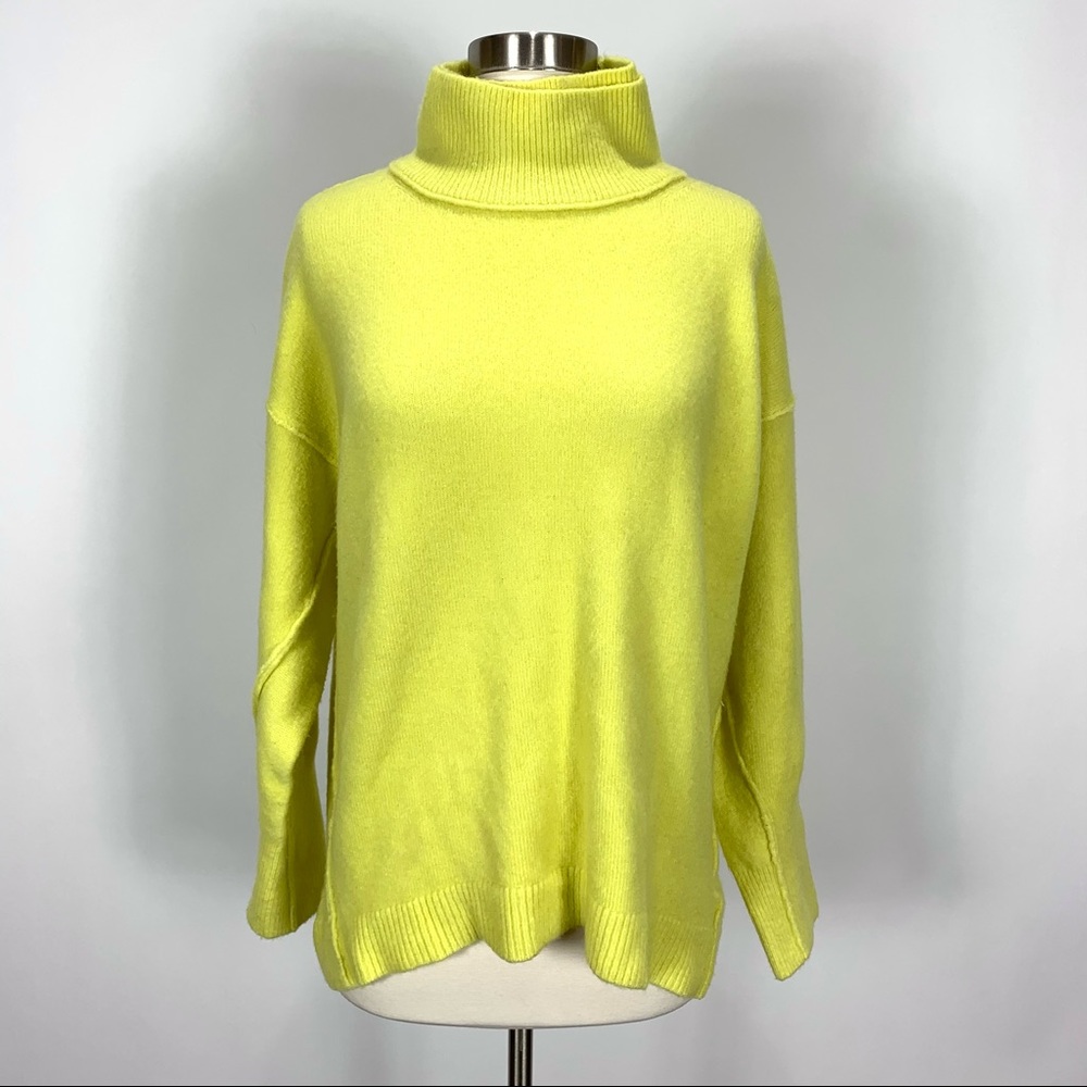 Free People Yellow Turtleneck Sweater